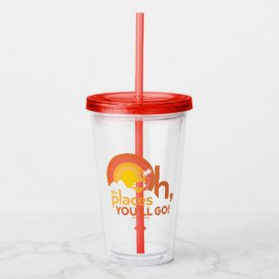 Vaso Acrílico ¡Oh, los lugares a los que irás! Tipografía de pai