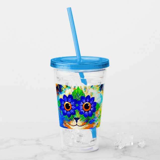 Vaso Acrílico Ojos de flor de gato (Anverso (hielo))
