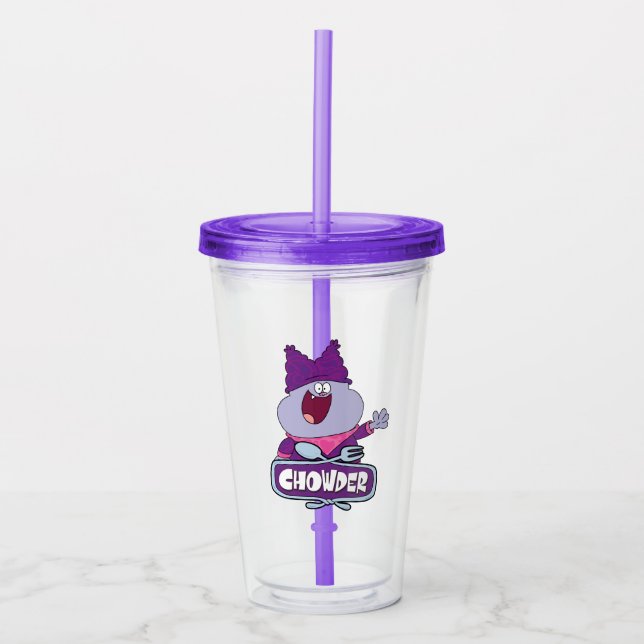 Vaso Acrílico Onda de Chowder (Anverso)