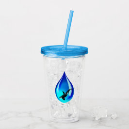 Vaso Acrílico Orca en gota de agua