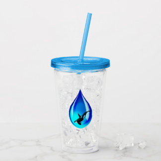 Vaso Acrílico Orca en gota de agua