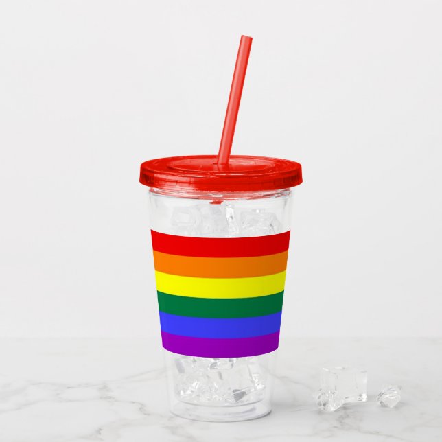 Vaso Acrílico Orgullo arcoiris LGBT (Reverso (hielo))