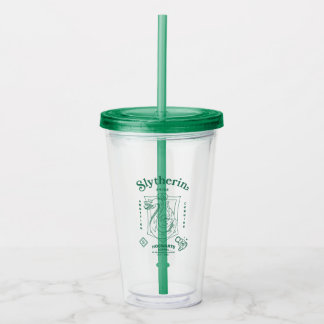 Vaso Acrílico ORGULLO DE SLYTHERIN™ Ambición Astucia Escudo