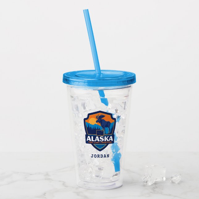 Vaso Acrílico Orgullo del Estado | Alaska (Anverso (hielo))