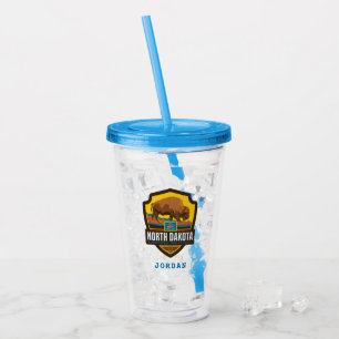 Vaso Acrílico Orgullo del Estado   Dakota del Norte