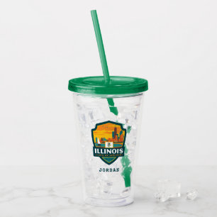 Vaso Acrílico Orgullo del Estado Illinois