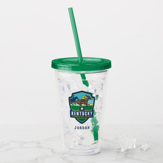 Vaso Acrílico Orgullo del Estado | Kentucky (Anverso (hielo))