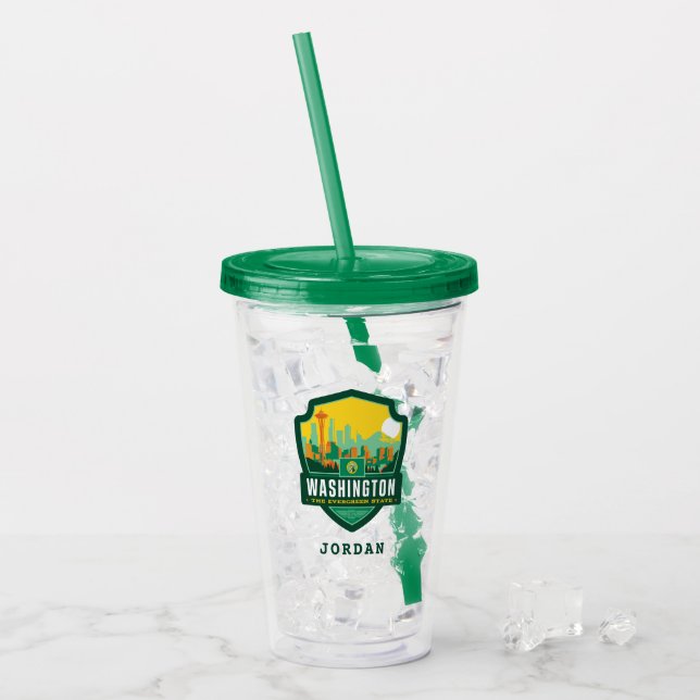Vaso Acrílico Orgullo del Estado | Washington (Anverso (hielo))