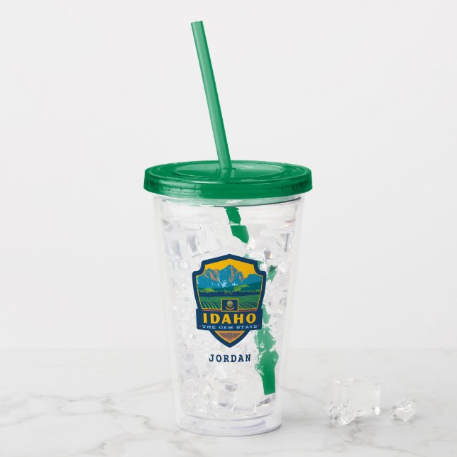 Vaso Acrílico Orgullo el | Idaho del estado (Anverso (hielo))