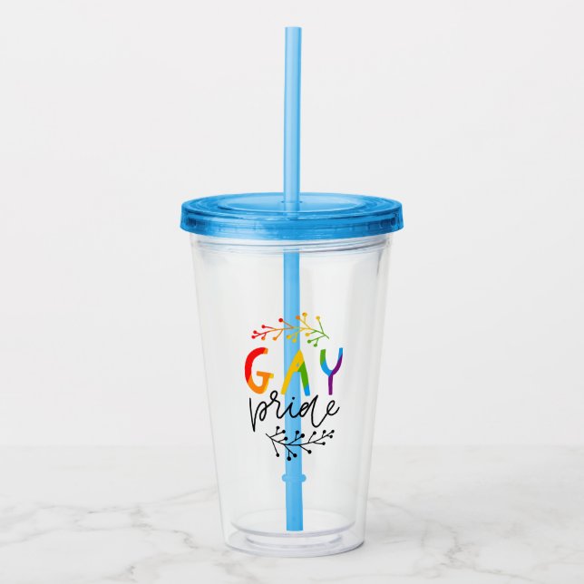 Vaso Acrílico Orgullo gay (Anverso)