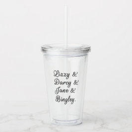 Vaso Acrílico Orgullo y prejuicio Parejas I