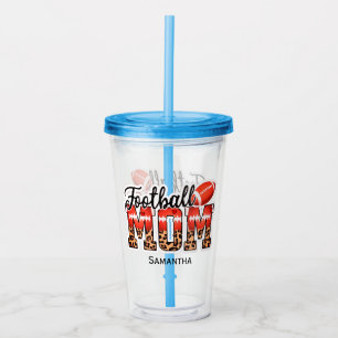 Vaso Acrílico Orgullosa Madre del Fútbol: Entusiasta del Día del
