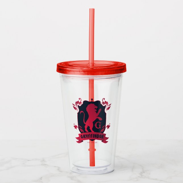 Vaso Acrílico Ornate GRYFFINDOR™ House Escudo (Anverso)
