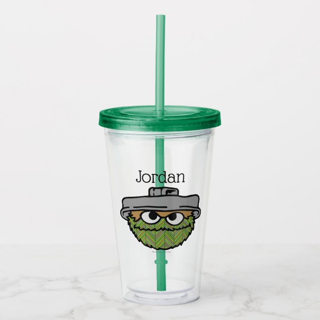 Vaso Acrílico Oscar el Grouch | Retroceso de los años 80 (Anverso)