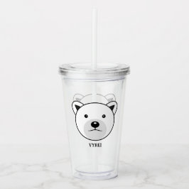 Vaso Acrílico Oso polar Personalizado lindo