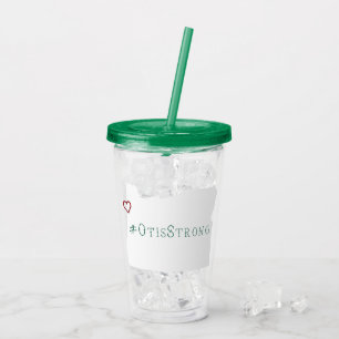 Vaso Acrílico Otis Strong Rope Heart White