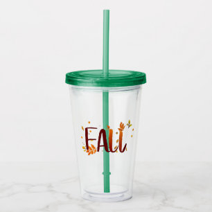 Vaso Acrílico Otoño/Hojas de otoño 