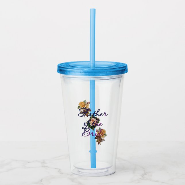 Vaso Acrílico Padre De La Floral De Novia (Anverso)