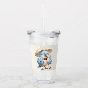 Vaso Acrílico Padre Pájaro Regalo para Papá
