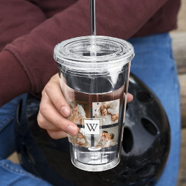 Vaso Acrílico Padres Collage Minimalistas de moda Foto de papá R