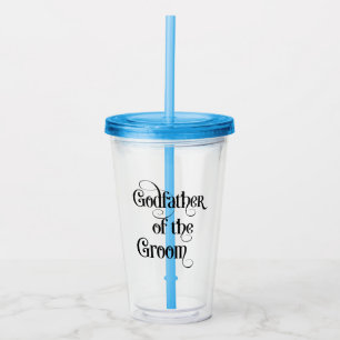 Vaso Acrílico Padrino del Tumbler Acrílico Groom