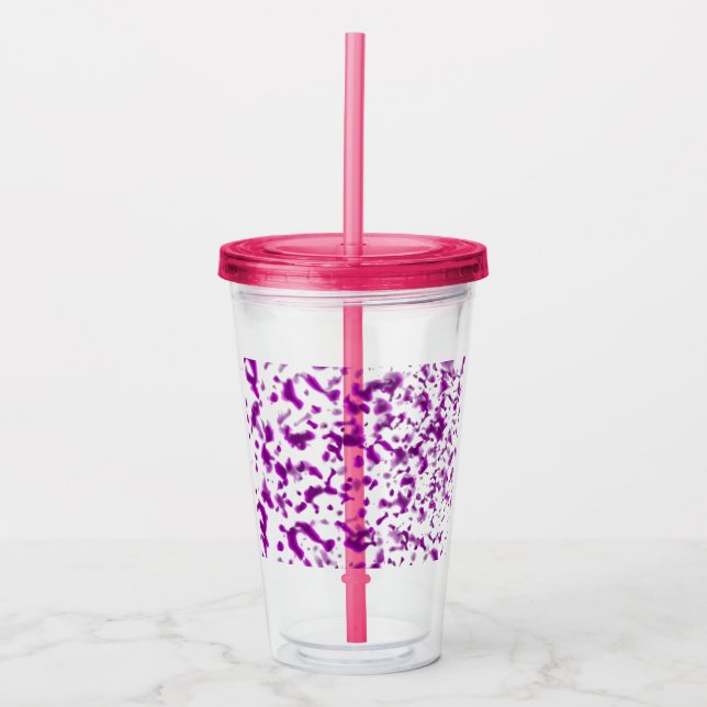 Vaso Acrílico Paint Spatter Pink (Anverso)