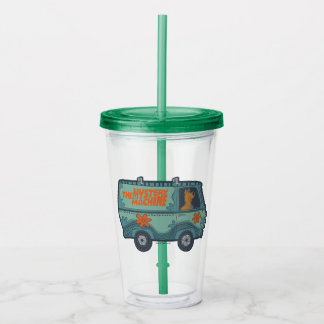 Vaso Acrílico Paisely Scooby-Doo que conduce la máquina del
