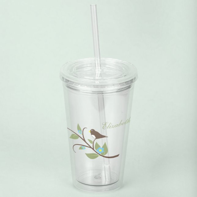 Vaso Acrílico Pájaro (Subido por el creador)