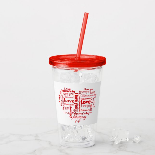 Vaso Acrílico Palabras de amor (Reverso (hielo))
