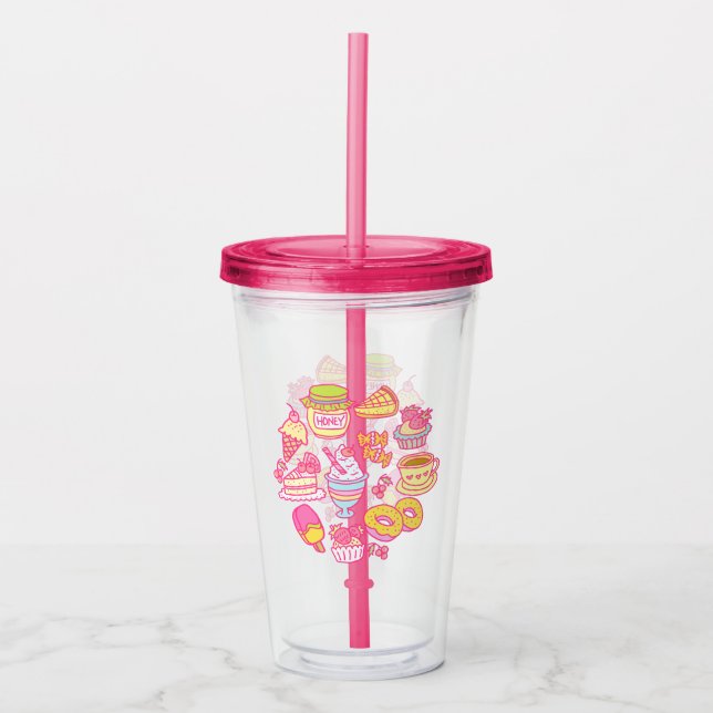 Vaso Acrílico Panadería dulce y bebidas (Anverso)