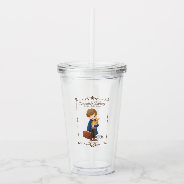 Vaso Acrílico Panadería Kowalski - Newt Scamander (Anverso)