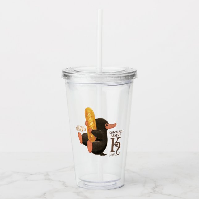 Vaso Acrílico Panadería Kowalski - Niffler con pan (Anverso)