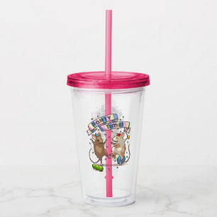 Vaso Acrílico Pancarta de tiempo de Fiesta de ratones bailarines