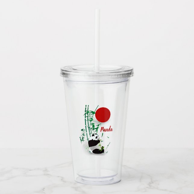 Vaso Acrílico Panda (Anverso)