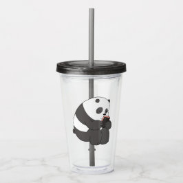 Vaso Acrílico Panda From We Bare Bears Tumbler Design