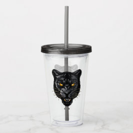 Vaso Acrílico Pantera Negra