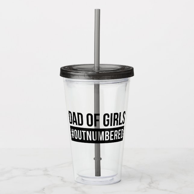 Vaso Acrílico Papá de los Chicas. (Anverso)