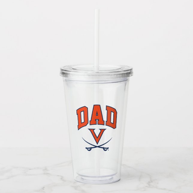 Vaso Acrílico Papá de los Virginia Cavaliers (Anverso)