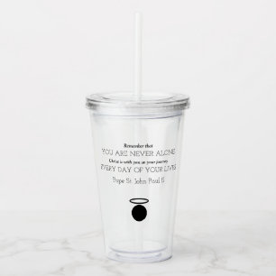 Vaso Acrílico Papa Juan Pablo II cita a Tumbler