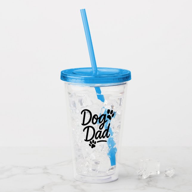 Vaso Acrílico Papá Perro (Anverso (hielo))