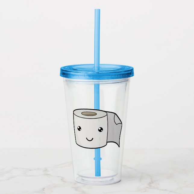 Vaso Acrílico Papel feliz (Anverso)