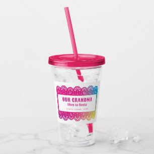 Vaso Acrílico Papel Picado Fun Fiesta