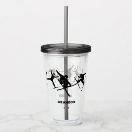 Vaso Acrílico Para el esquí Tricks Gráficos personalizados