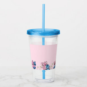 Vaso Acrílico Pareja de dibujos animados queridos