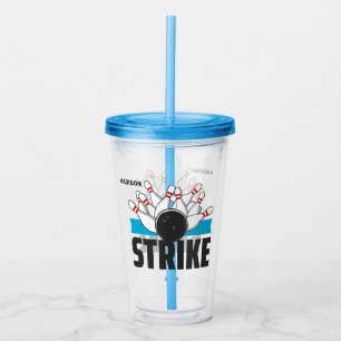 Vaso Acrílico Paro de Bowling con nombre personalizado