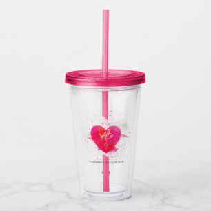 Vaso Acrílico Parte del canto del corazón musical de Alto