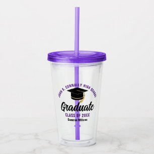 Vaso Acrílico Partido de Graduación de Personalizado de Graduado
