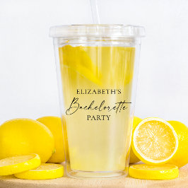 Vaso Acrílico Partido de la Bachelorette de caligrafía Minimalis