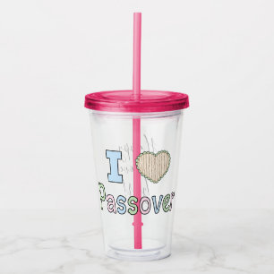 Vaso Acrílico Pascua Tumbler acrílico 16 oz I Love Passover