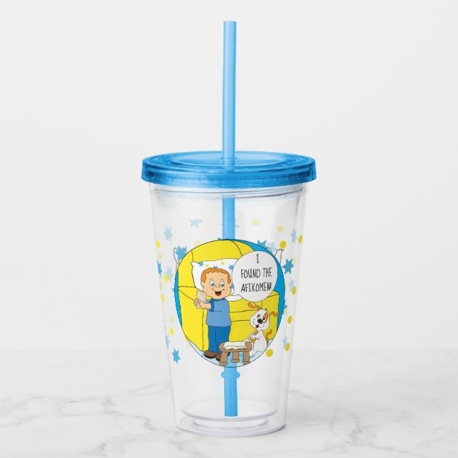 Vaso Acrílico Pascua Tumbler acrílico encontró el Afikomen (Anverso)